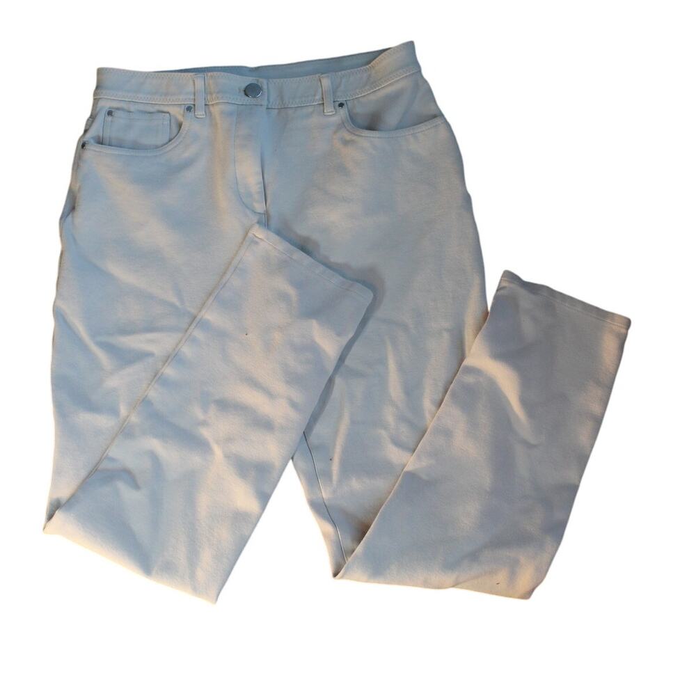 Chico’s So Slimming Straight Leg Pants White Women’s Size 1